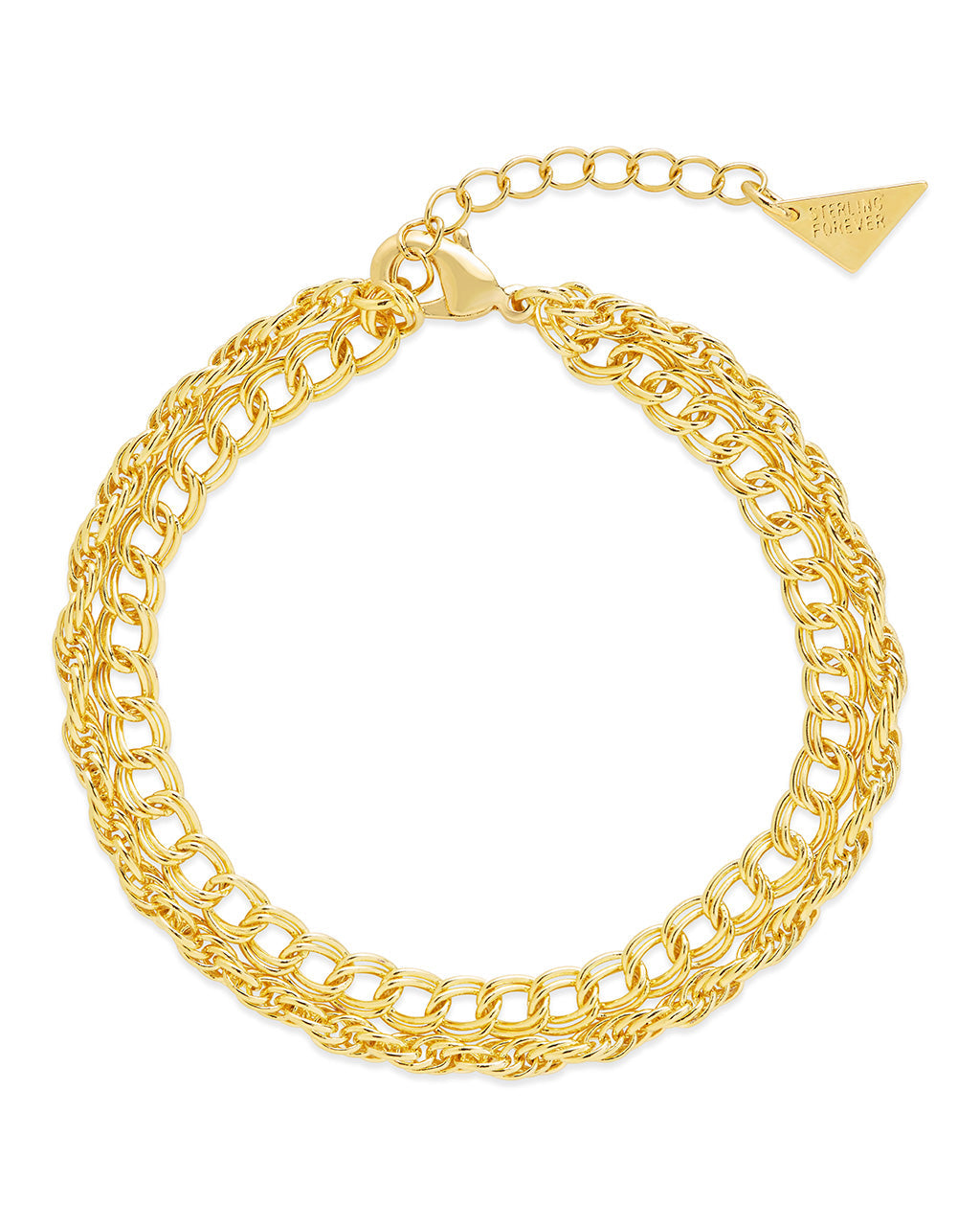 Double Up On Glam Gold and Pearl Layered Bracelet