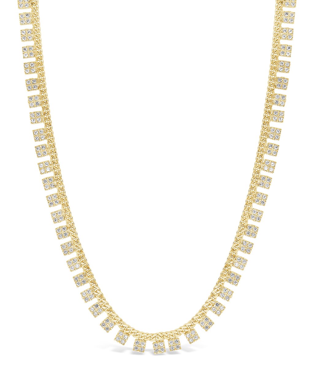 Sterling Forever Multi Charm Chain Necklace - Gold