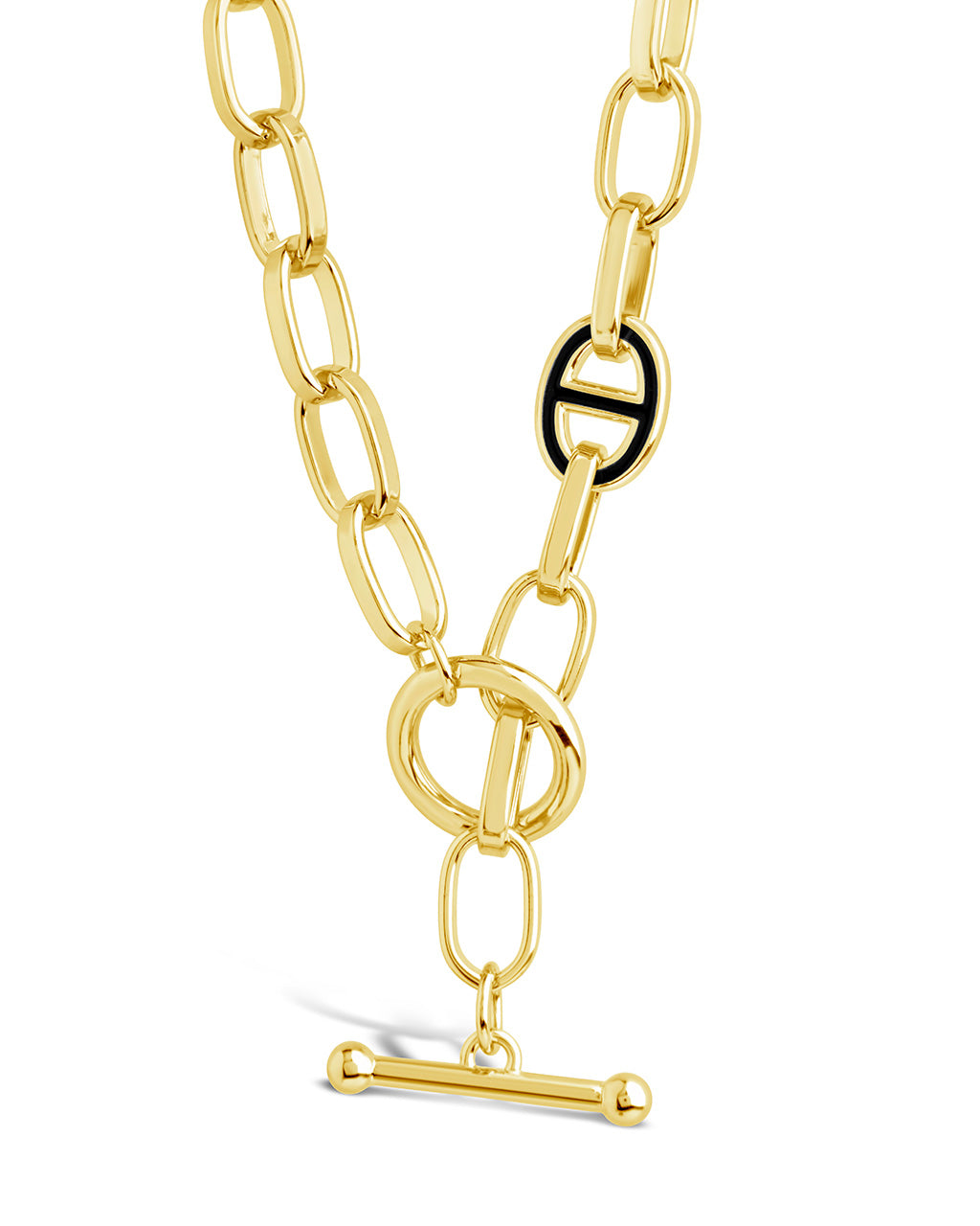 Brynlee Enamel Anchor Chain Toggle Necklace