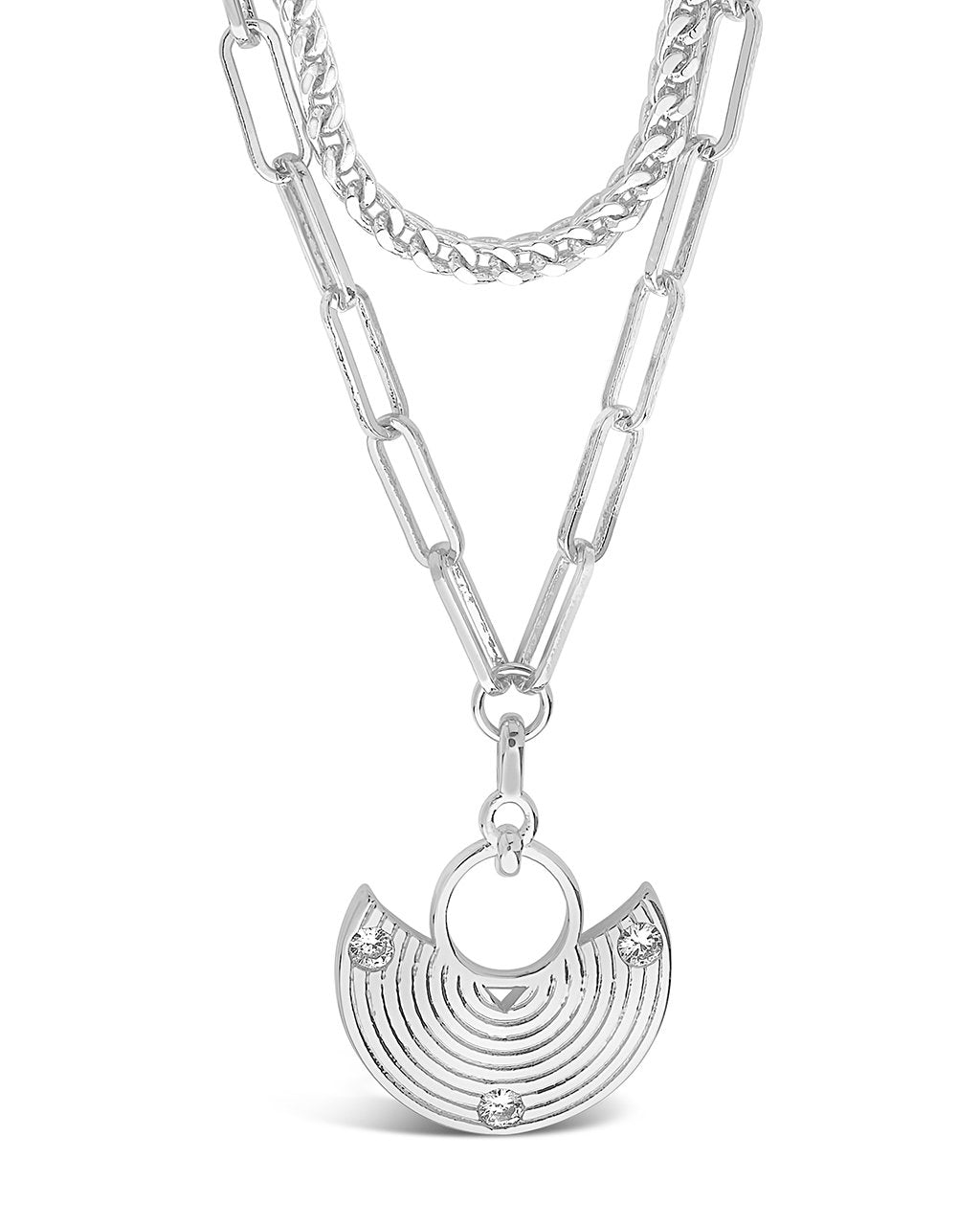 Skyler V-Shaped Double Chain Layering Necklace