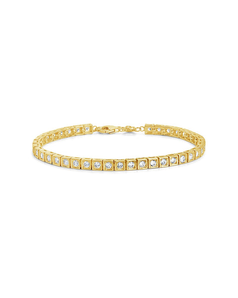 Nina 14K Gold Dainty Bracelet with White Diamonds– Christina