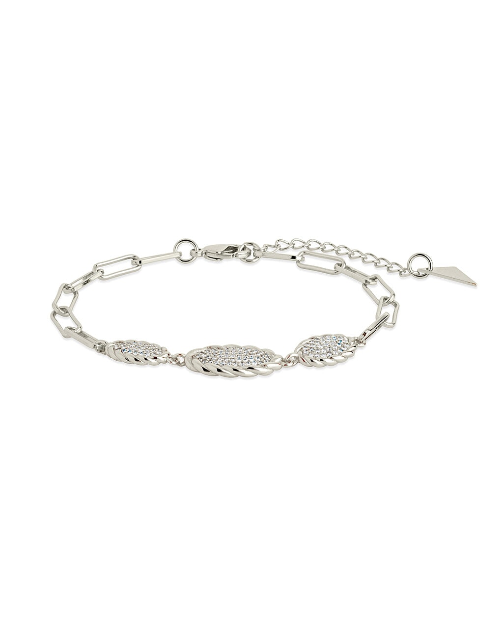 Galette Cubic Zirconia Charm Chain Bracelet – Sterling Forever