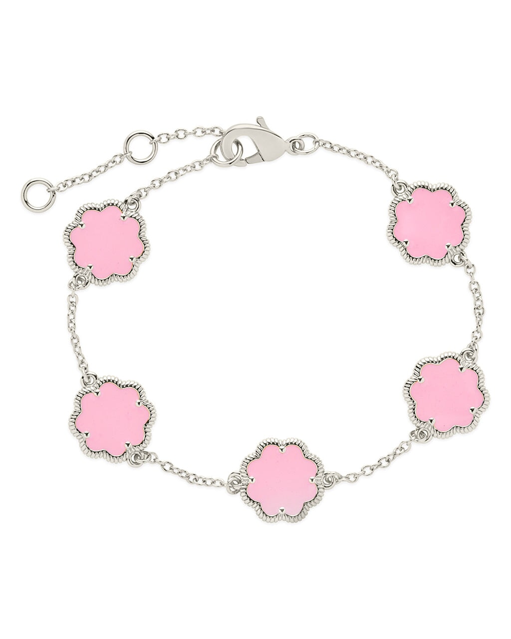 Color Blossom Bracelet, Pink Gold, White Gold, Pink Opal, White