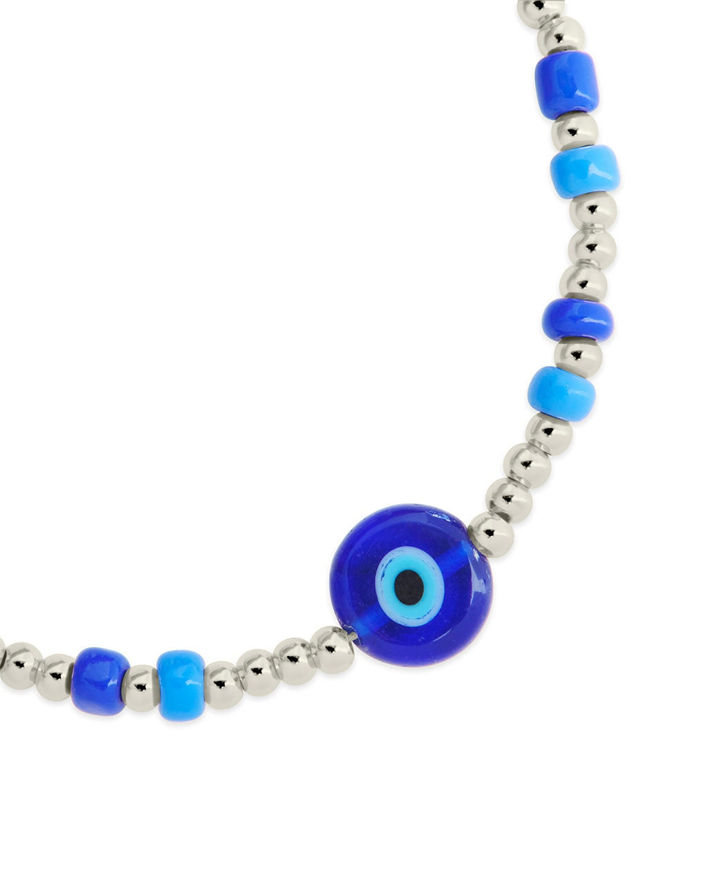 Shops New Sterling Iolite Beaded Evil Eye Bracelet