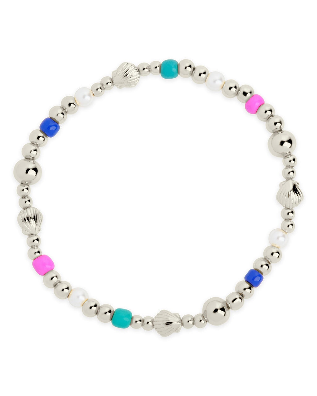 Truvy Beaded Stretch Bracelet Bracelet Sterling Forever Silver 