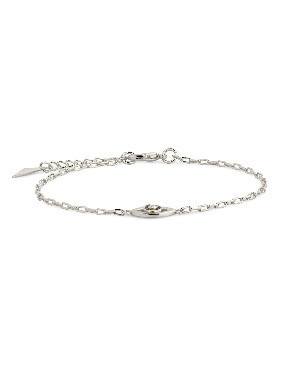 Leidy Mother of Pearl & CZ Evil Eye Station Bracelet – Sterling Forever