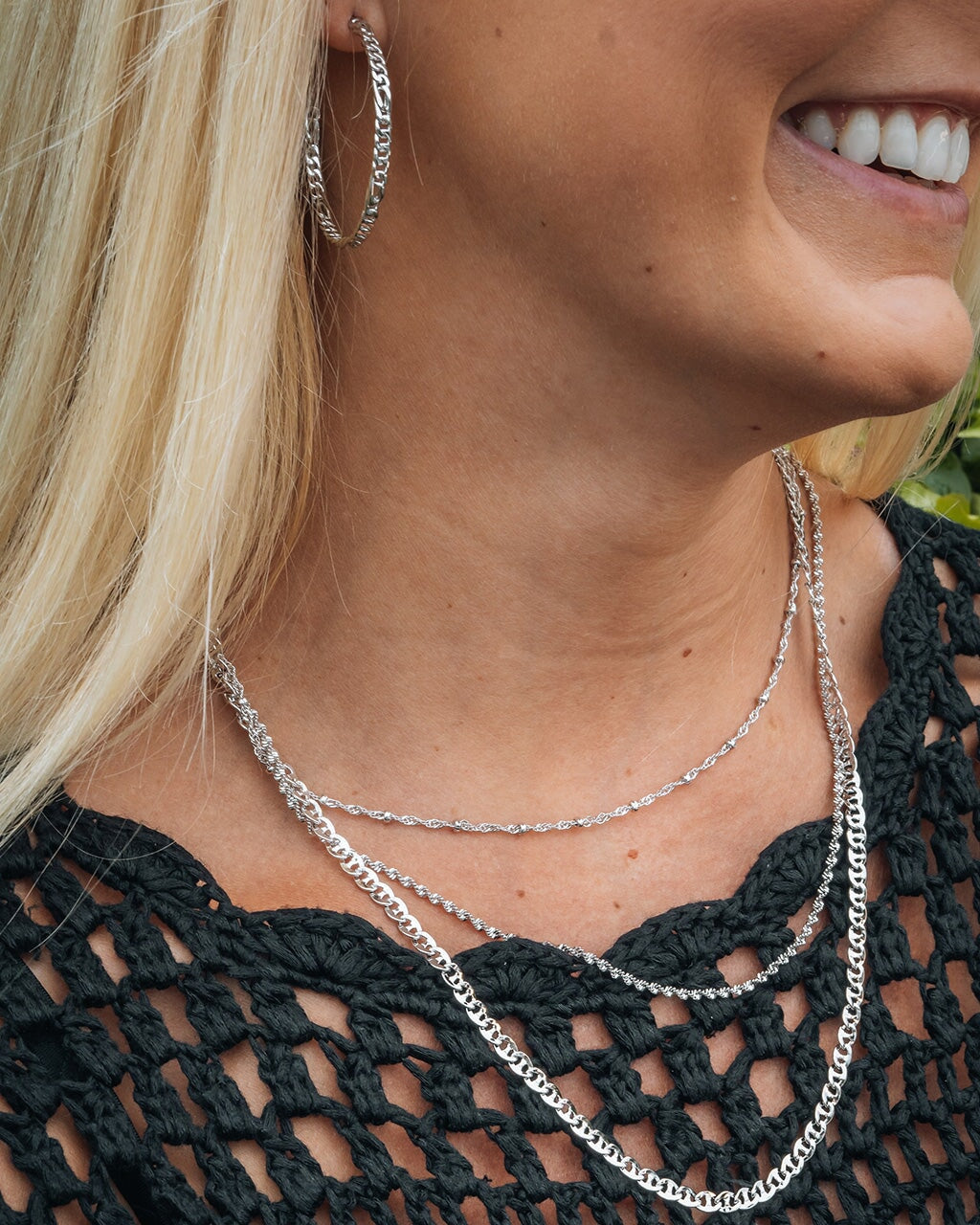 Diamond Layered Station Necklace, Sterling Silver - QVC.com