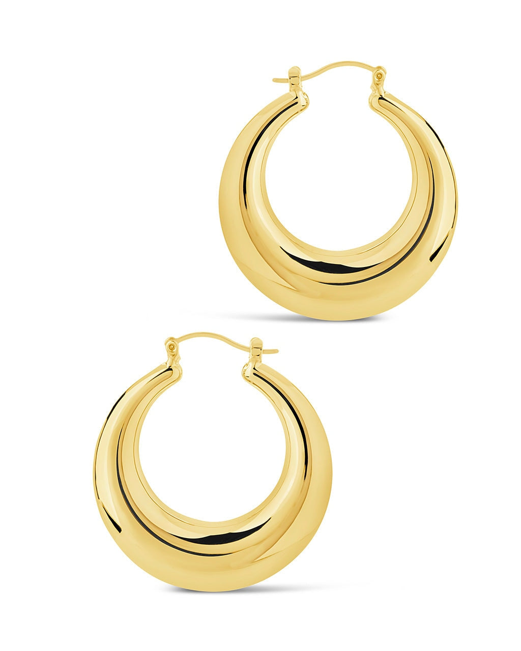 Sterling Forever Women's Quinn Tube Hoop Earrings - Goldtone