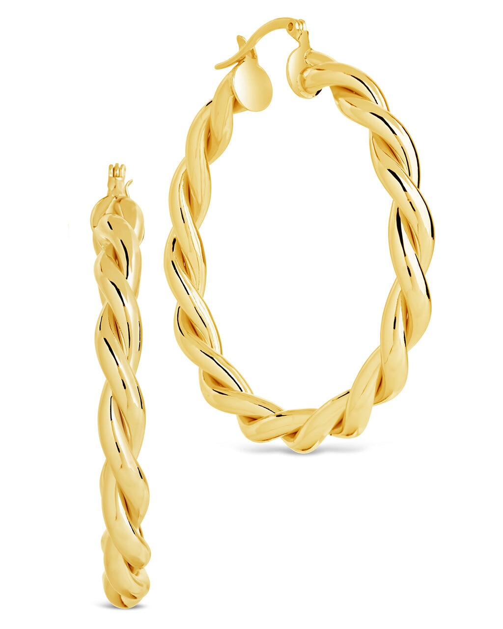 Rosalie Entwined Hoops Earring Sterling Forever Gold 