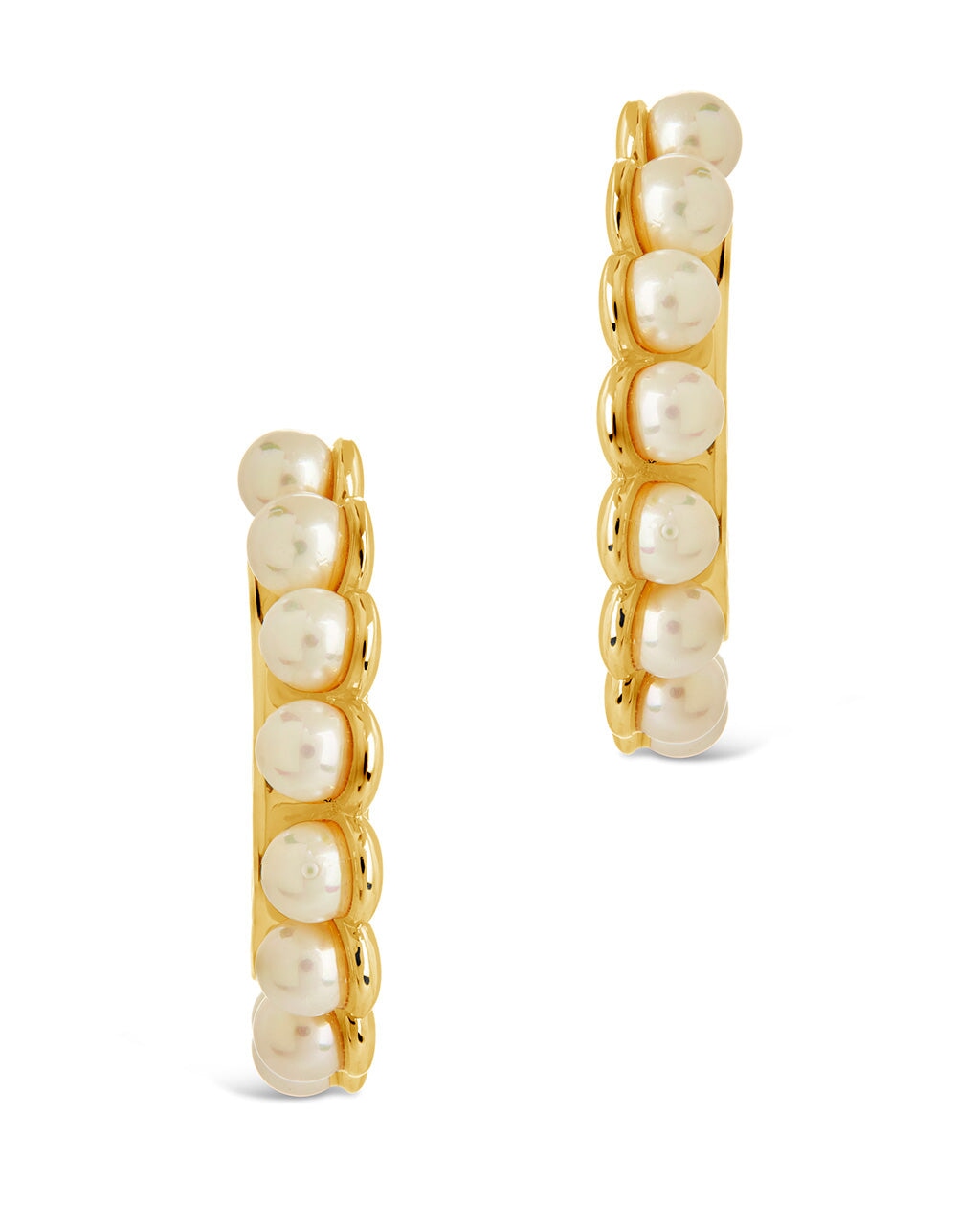 Pearl Bubble Hoop Earrings