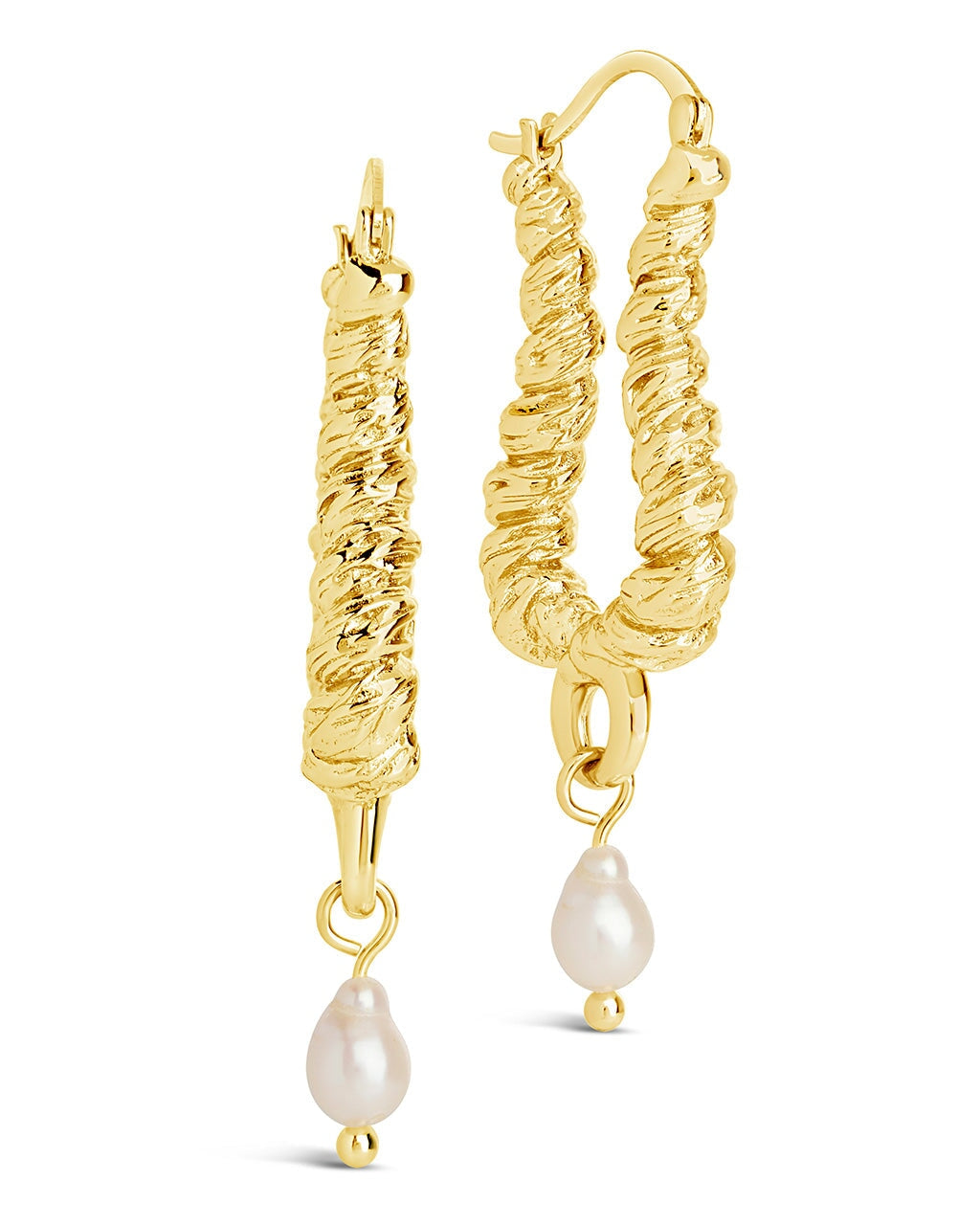 Sylvie Statement Hoops Earring Sterling Forever Gold 