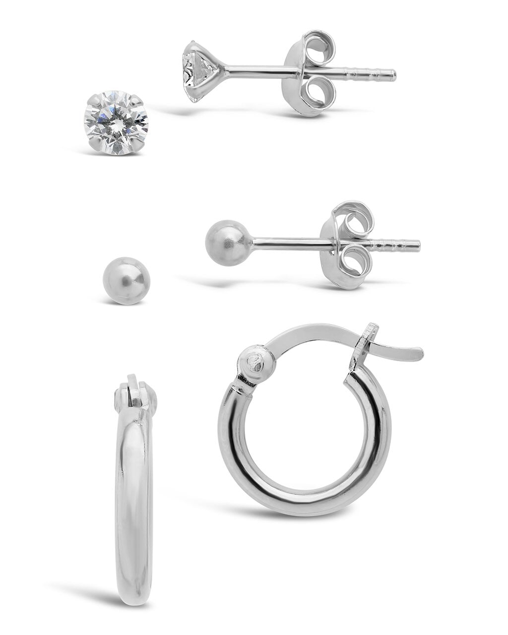 Mixit Hypoallergenic Silver Tone Hoop Pair Earring Set | Hamilton Place