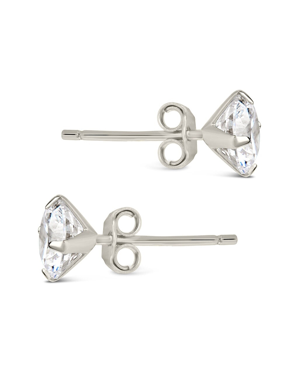 Men's Sterling Silver Statement CZ Stud Earrings Earring Sterling Forever 