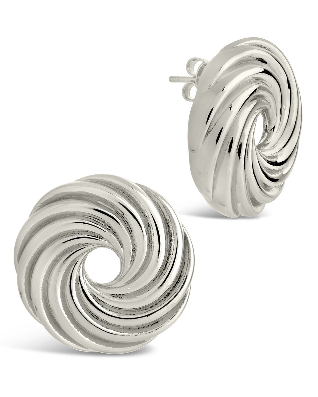 Cruller Stud Earrings Earring Sterling Forever Silver 