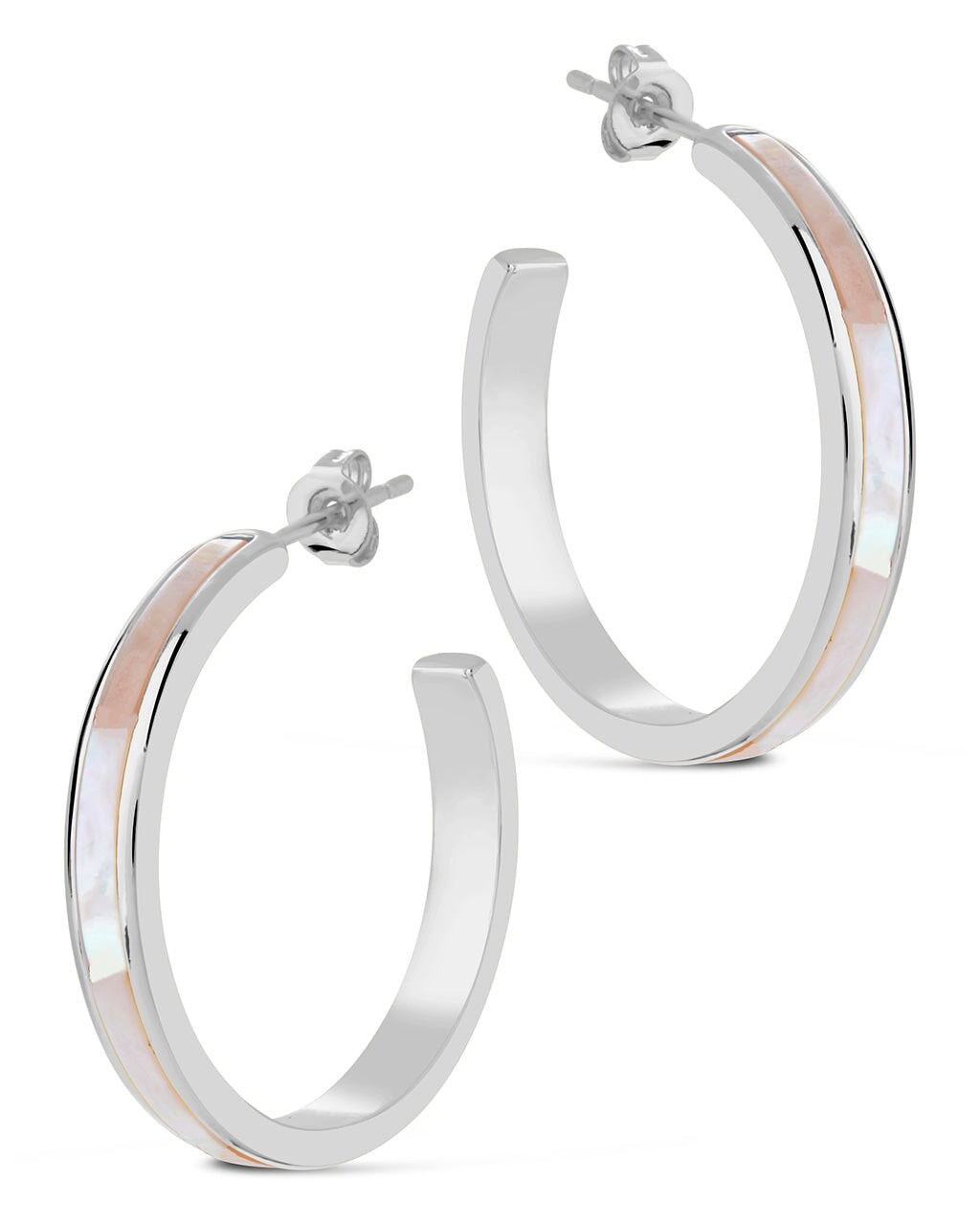 Mishel Mother of Pearl Hoop Earrings