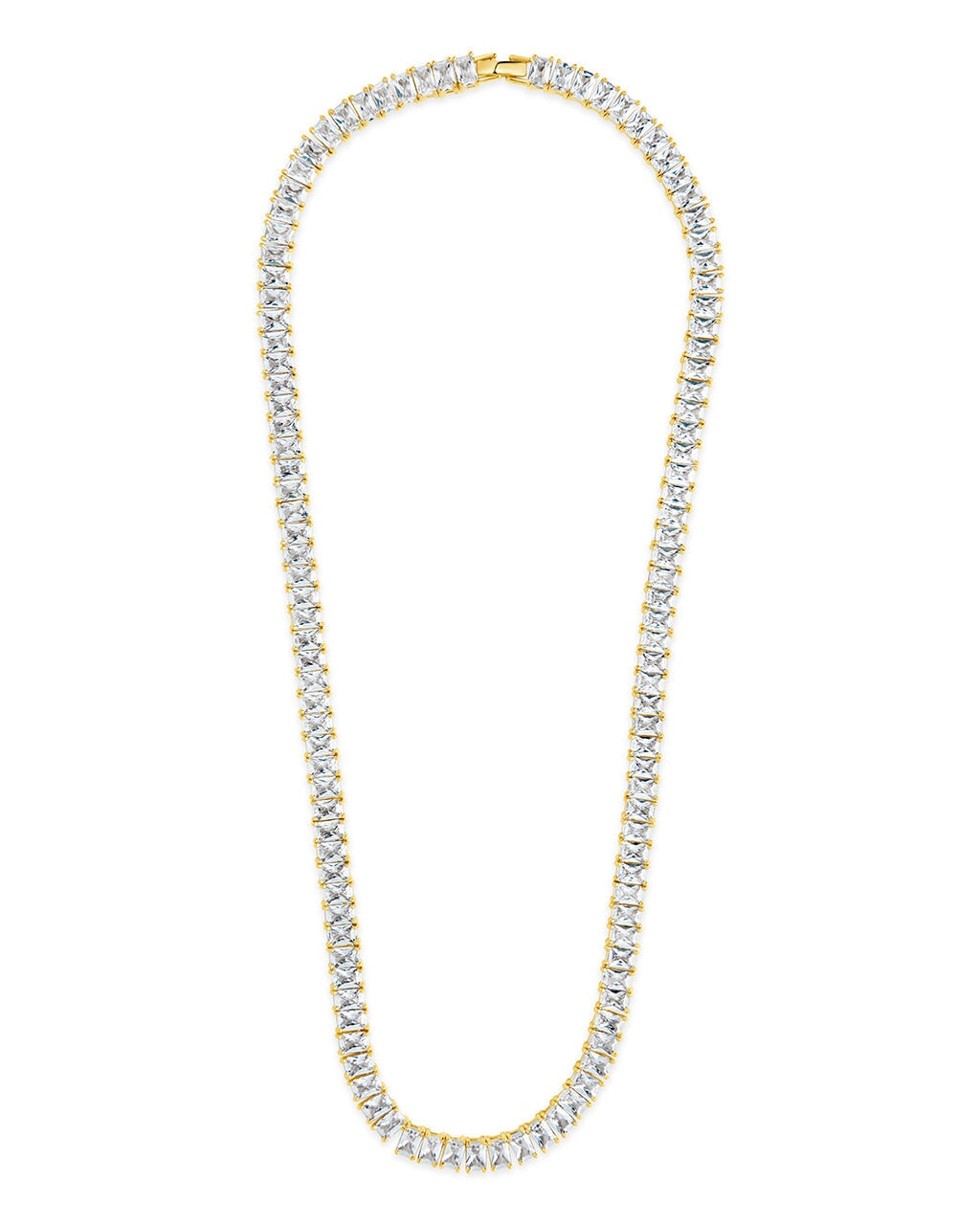 FULL DIAMONDS CZ 18K outlet GOLD TENNIS CHAIN