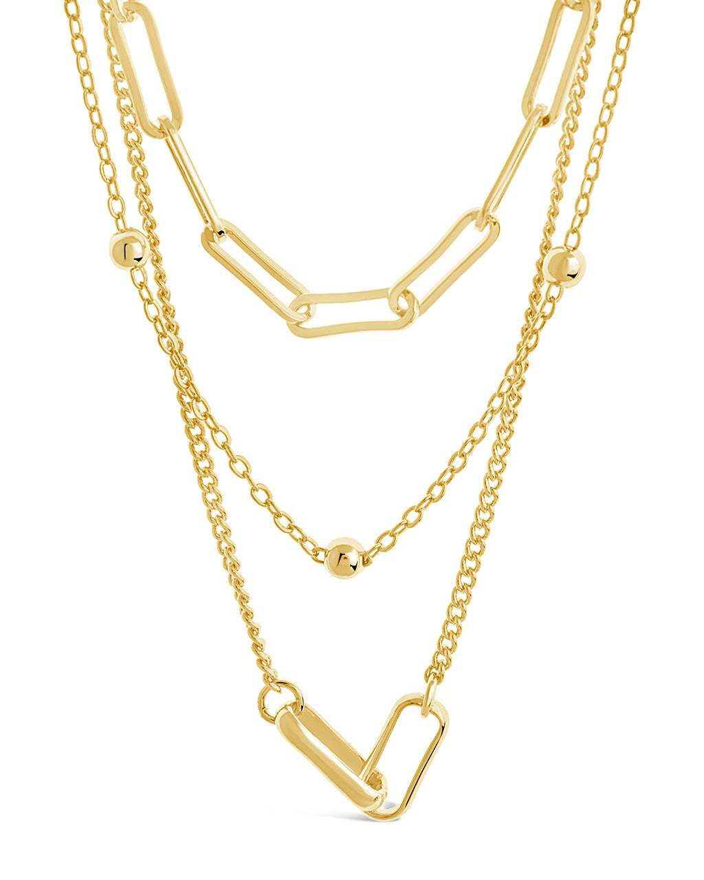 Shayla Polished Layered Chain Necklace – Sterling Forever