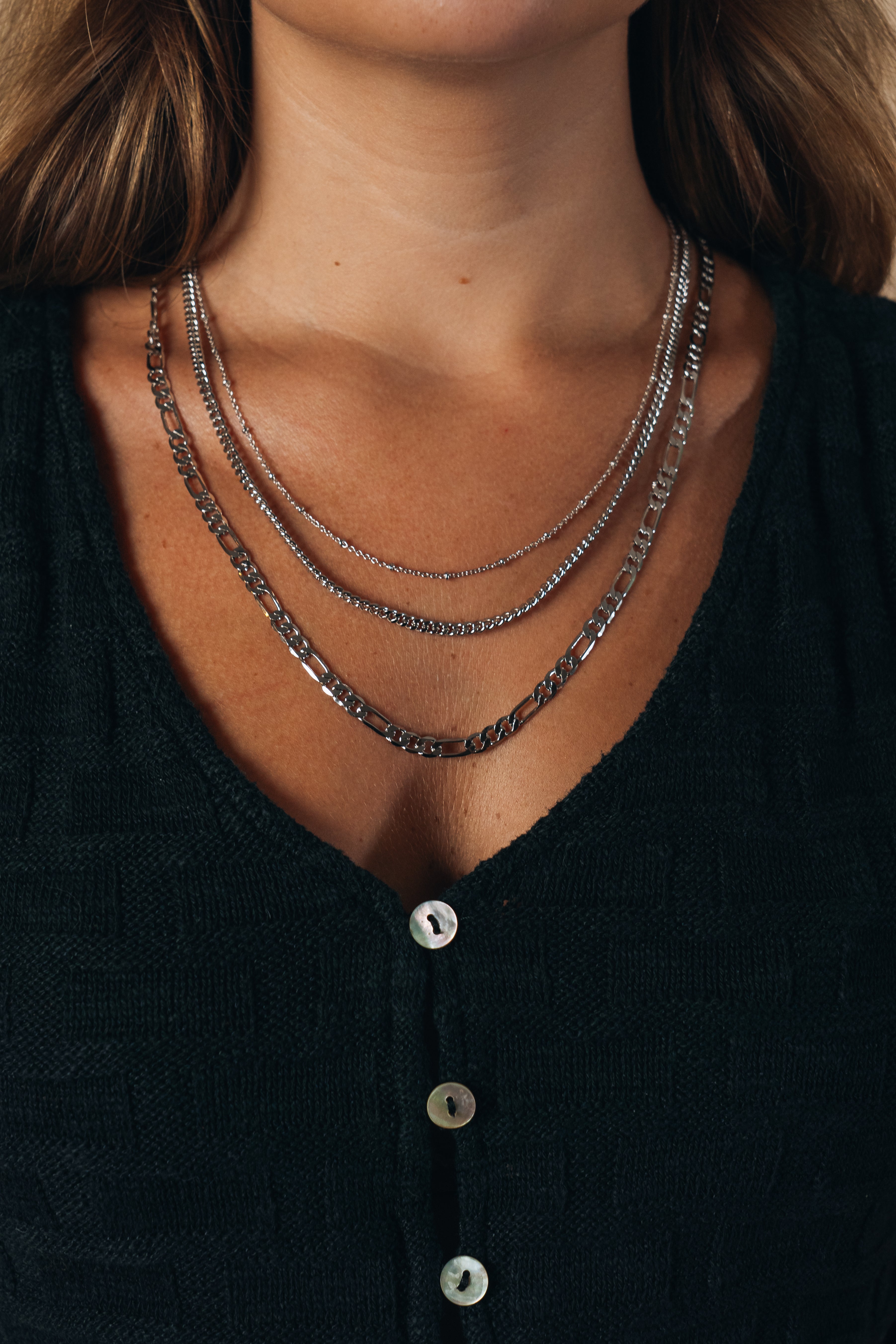 Simple Layered Chains Necklace – Sterling Forever