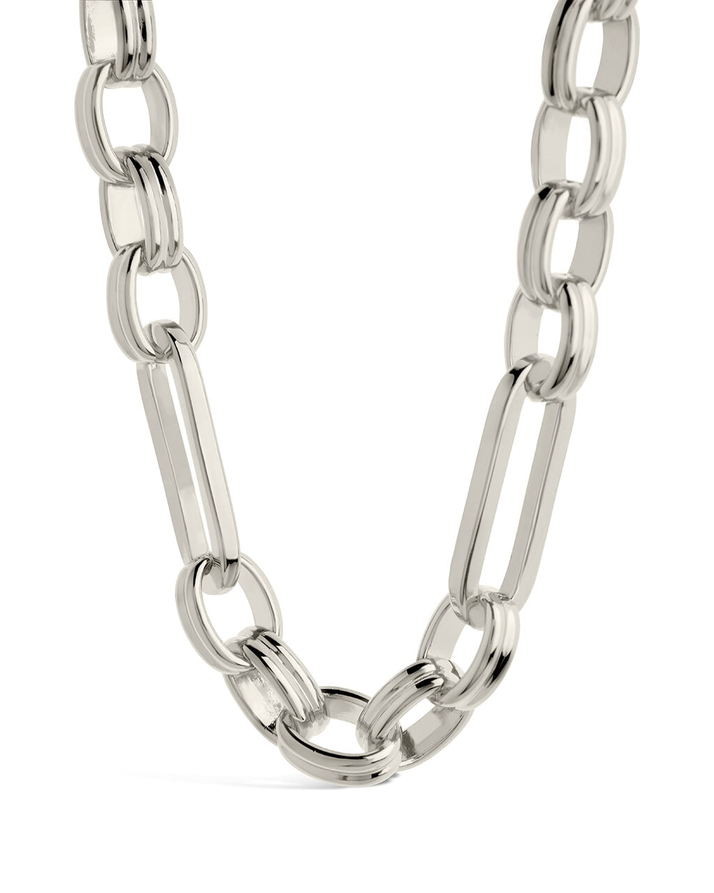 Oval Cable Chain Extender 2 Inch Sterling Silver (1-Pc)