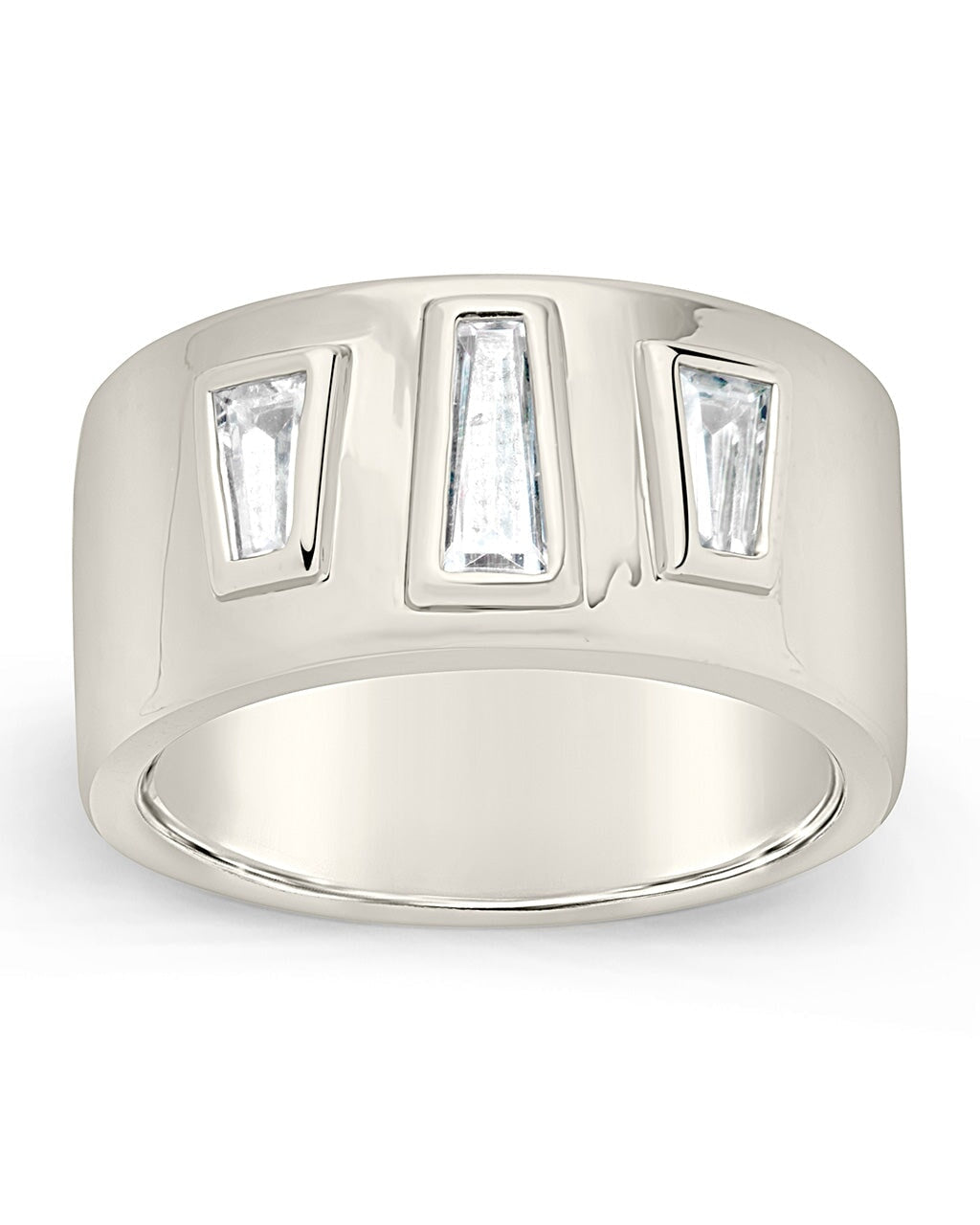 Colsie Cubic Zirconia Cigar Band Ring – Sterling Forever