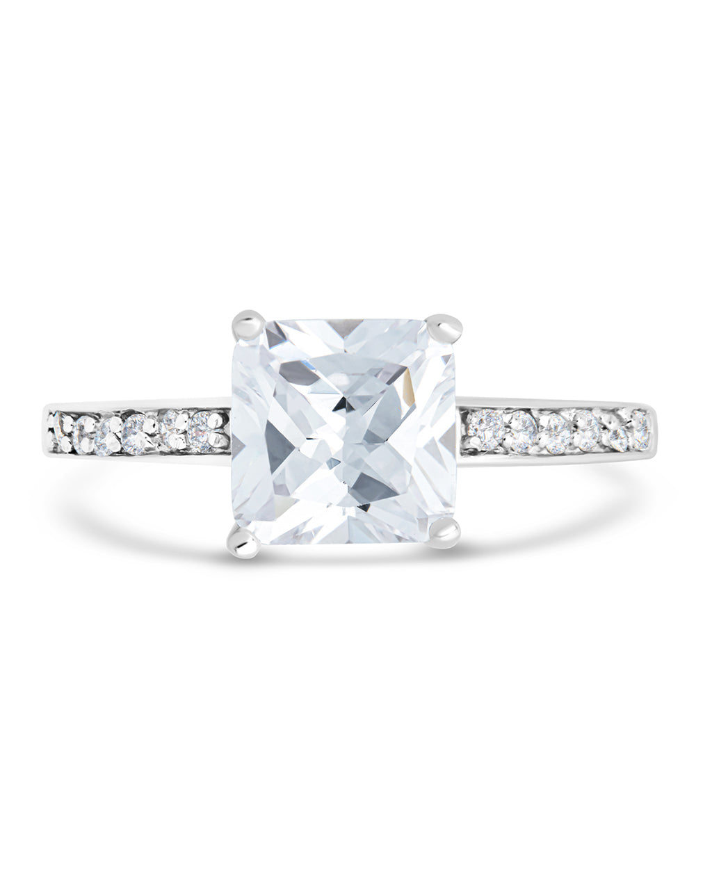 Sterling Silver Princess Cut CZ Promise Ring – Sterling Forever