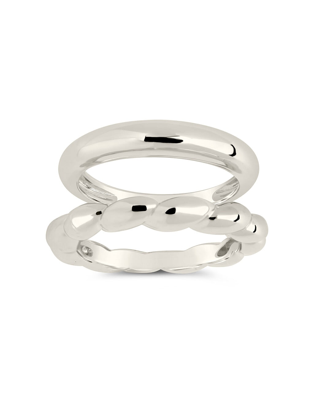 Kehlani Polish & Twist Band Ring Set of 2 – Sterling Forever