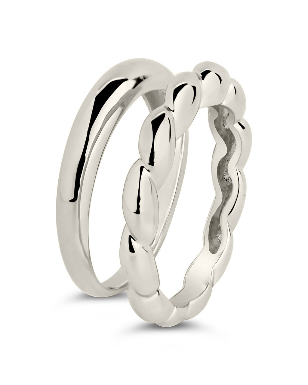 Kehlani Polish & Twist Band Ring Set of 2 – Sterling Forever