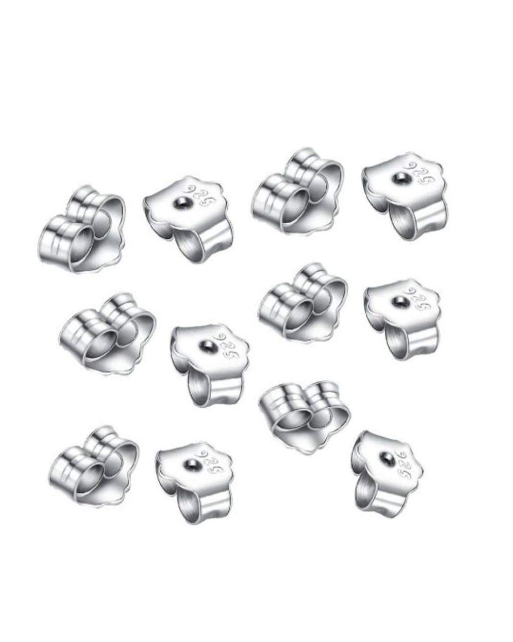 Sterling Silver Ultra Heavy Earring Backs Jewerly - Pack of 6