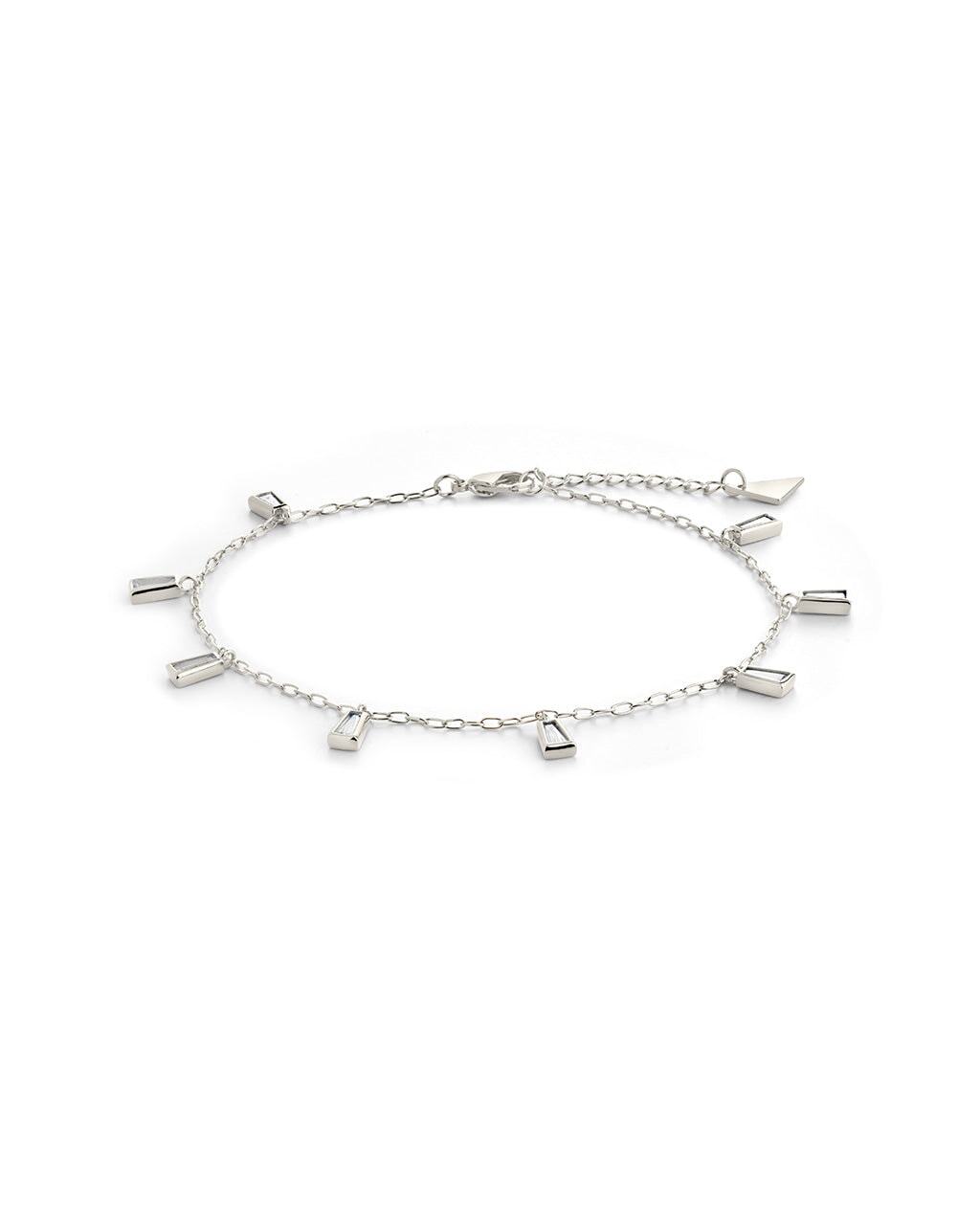 Lillian Cubic Zirconia Charm Anklet – Sterling Forever