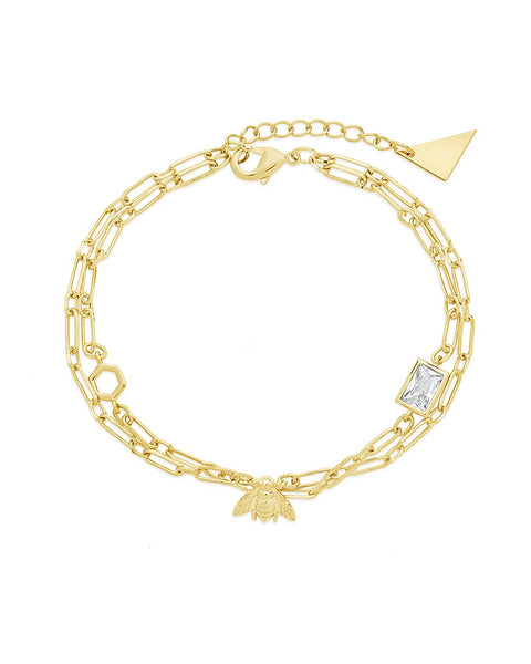 Sterling Forever Louisa Charm Bracelet - Gold