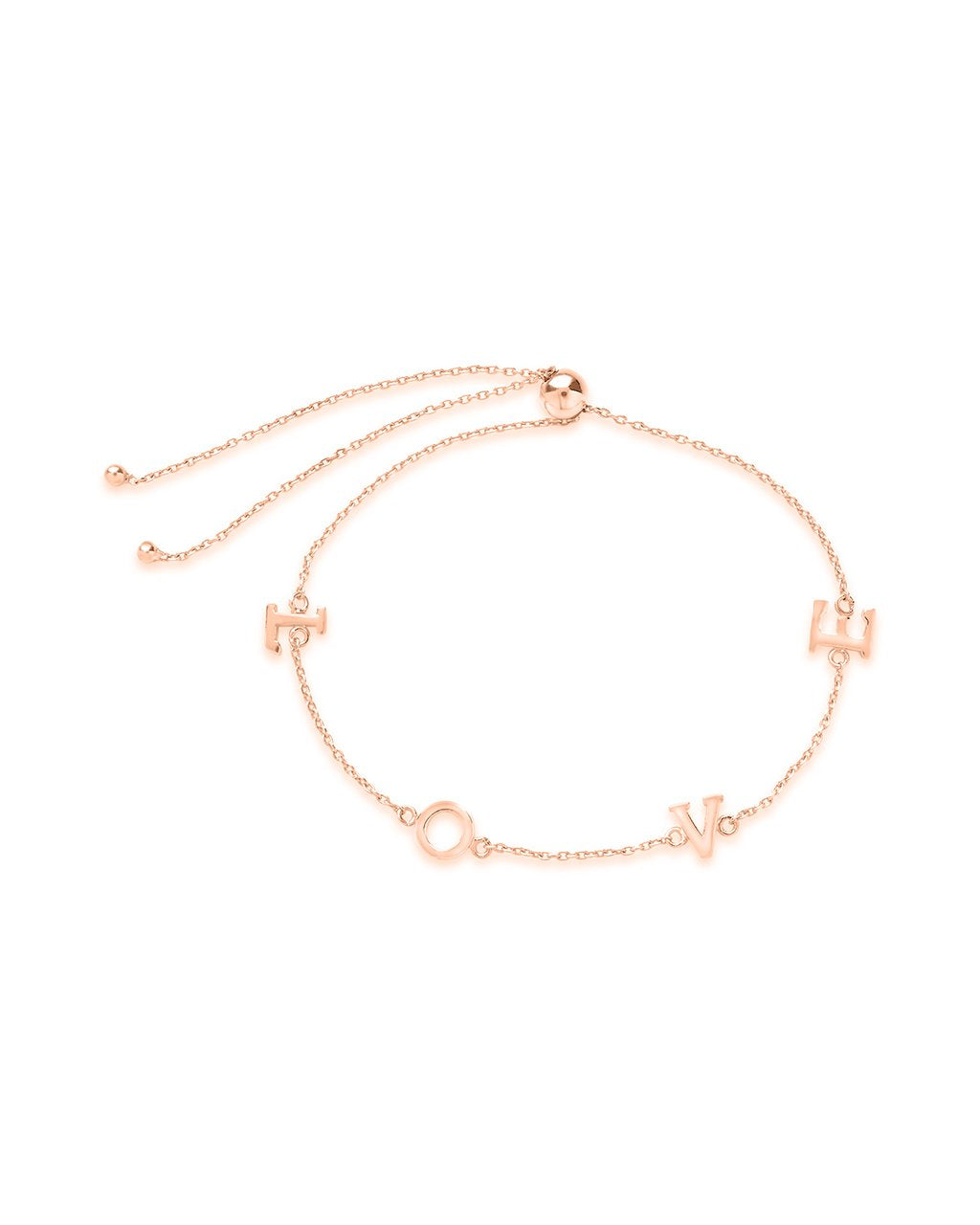 Rose Gold Love Letters Anklet