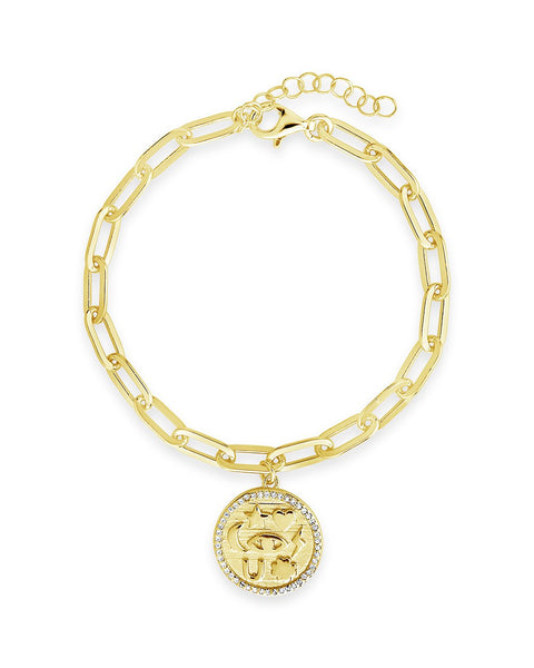 Sterling Forever Louisa Charm Bracelet