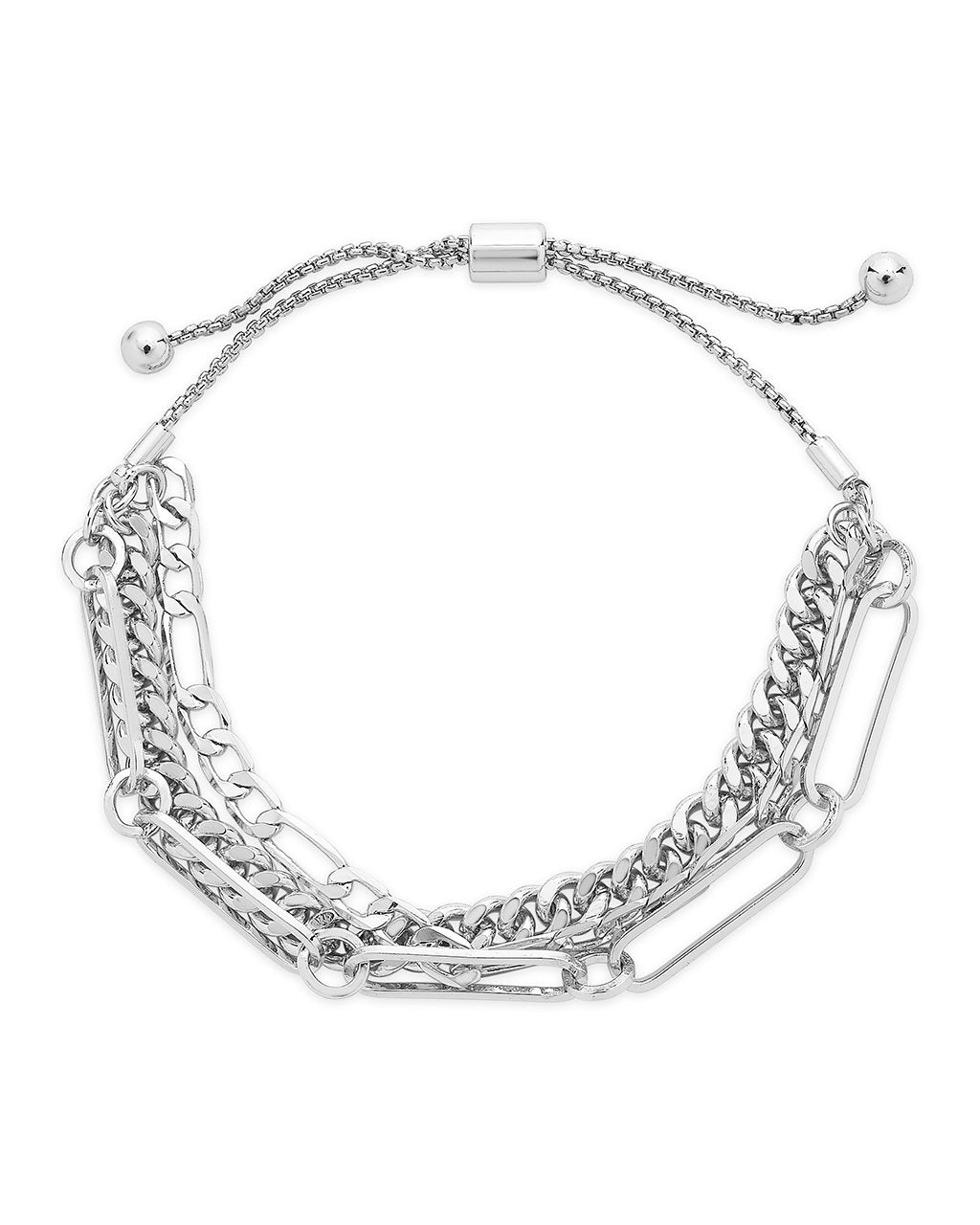 Layered Chain Bolo Bracelet