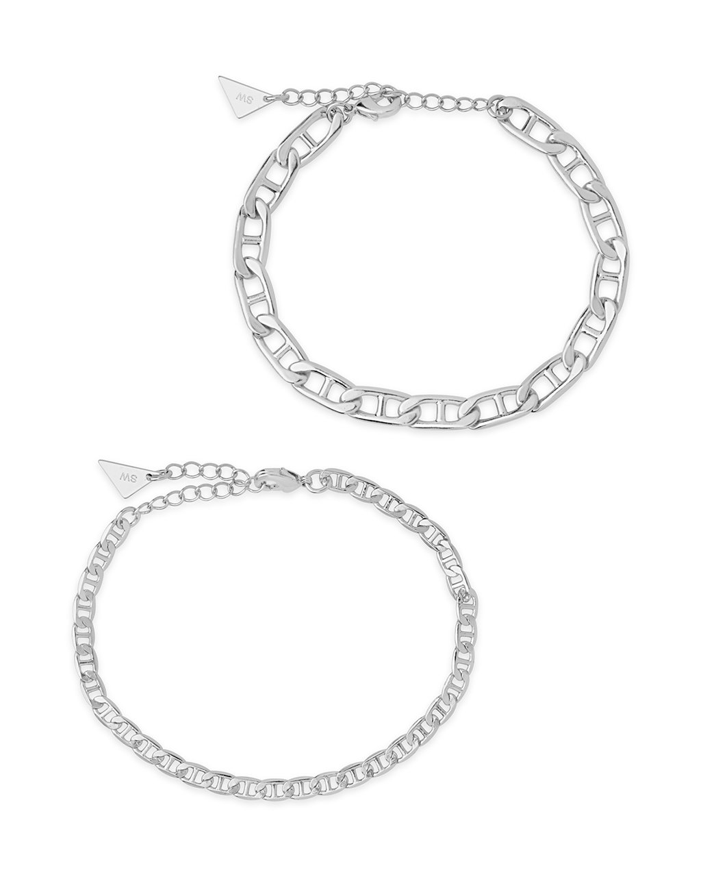 Anchor Chain Bracelet Set of 2