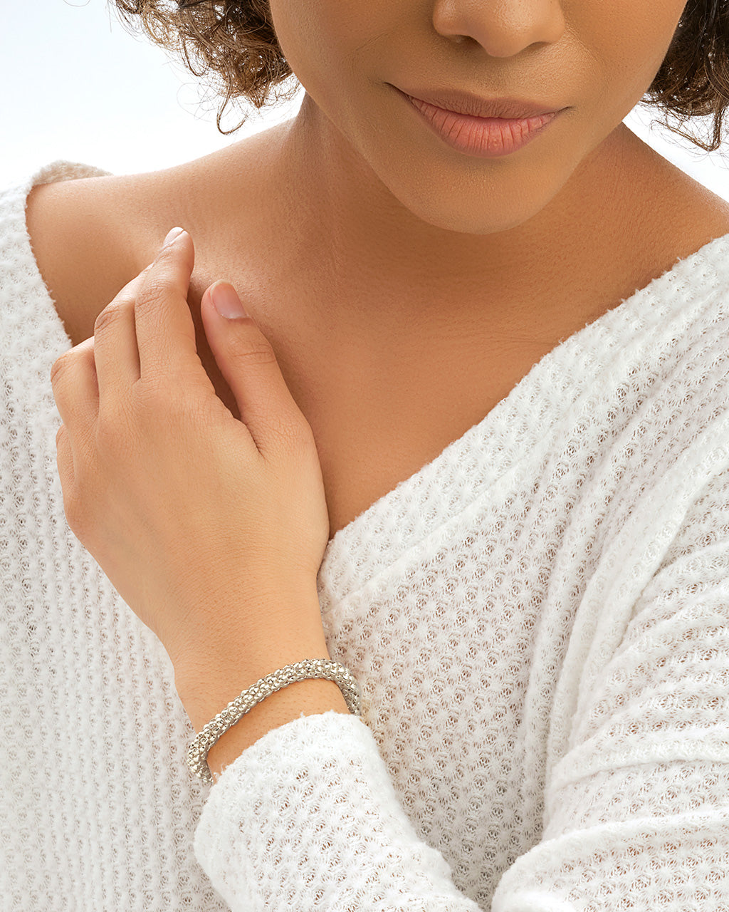 Sterling Silver Woven Chain Bracelet