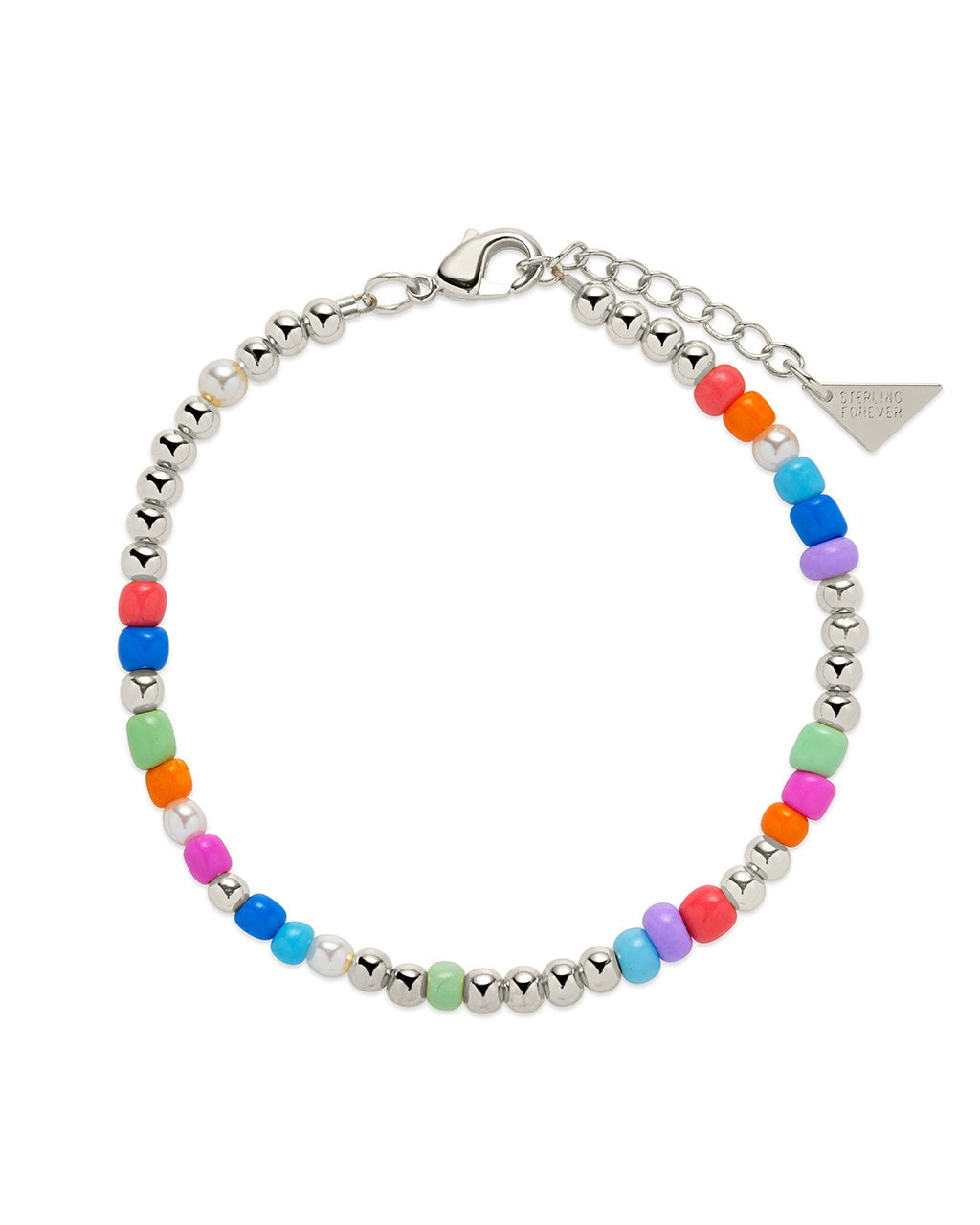 Coloured Evil Eye Bracelet with (imit) Pearl Beads – Knot the label