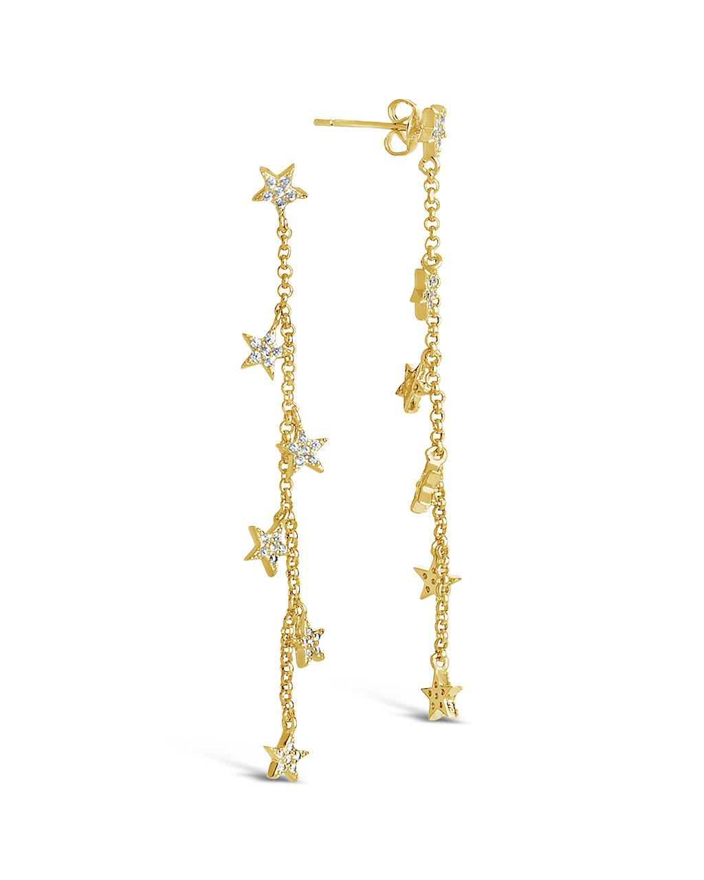 Astra Star Drop Earrings- celestial swarovski star and pearl earrings