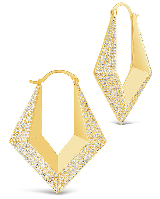 Charlize Hoops Earring Sterling Forever Gold 