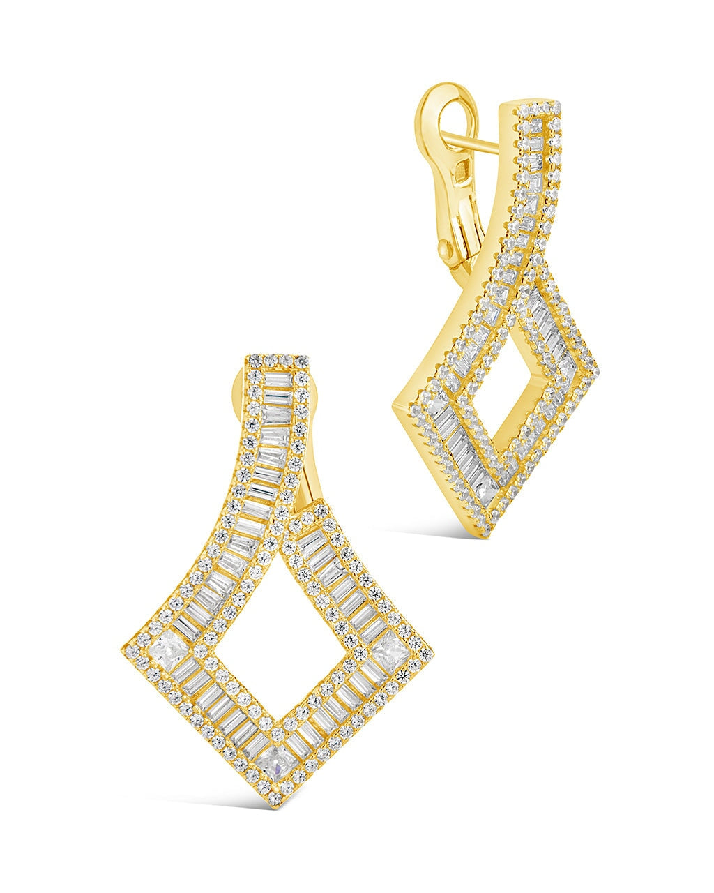 Amina Statement Studs Earring Sterling Forever Gold 