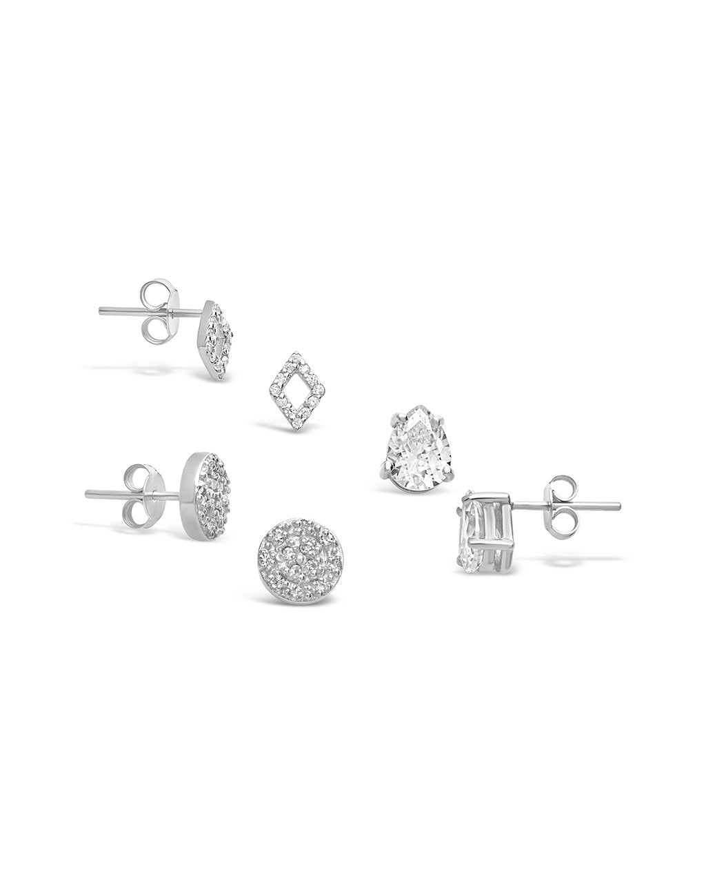 9ct gold store stud earrings set