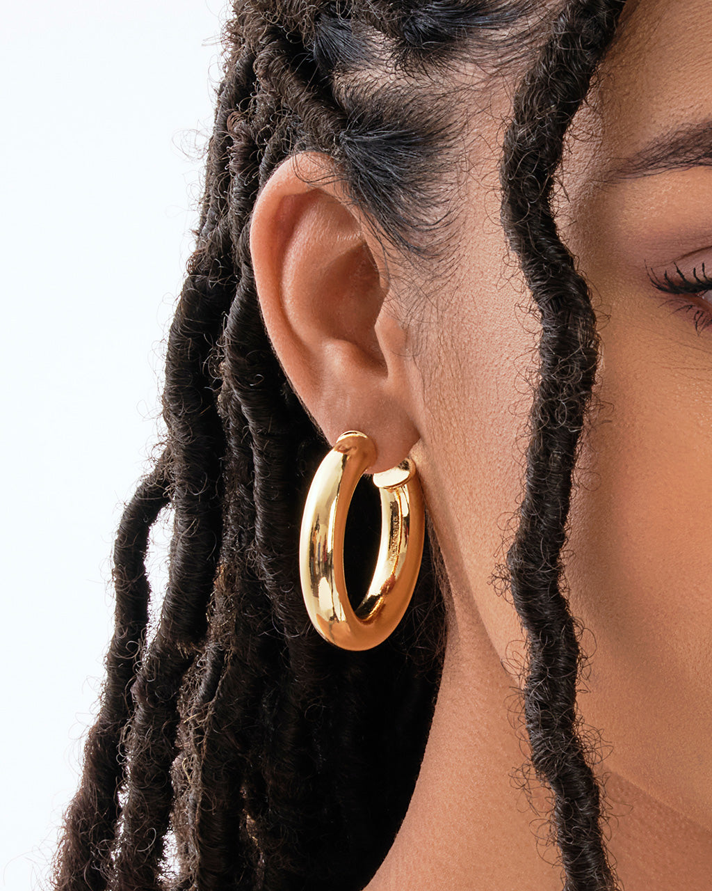 Hollow gold deals hoops