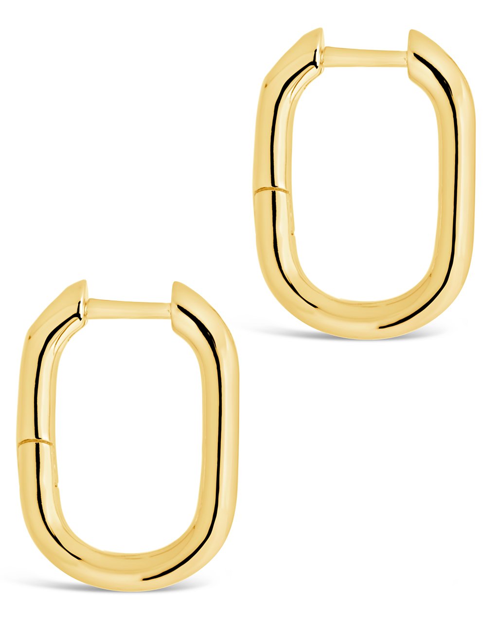 Rectangle sale earrings gold