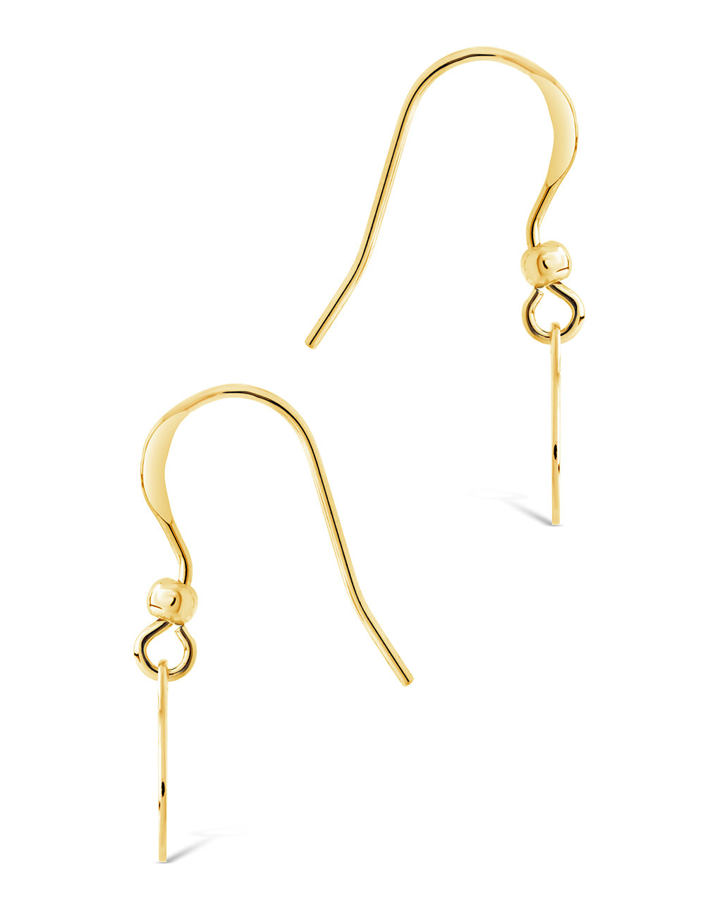 Sterling Silver Pointed Needle Drops & 14k Gold Thorn Hook Earrings