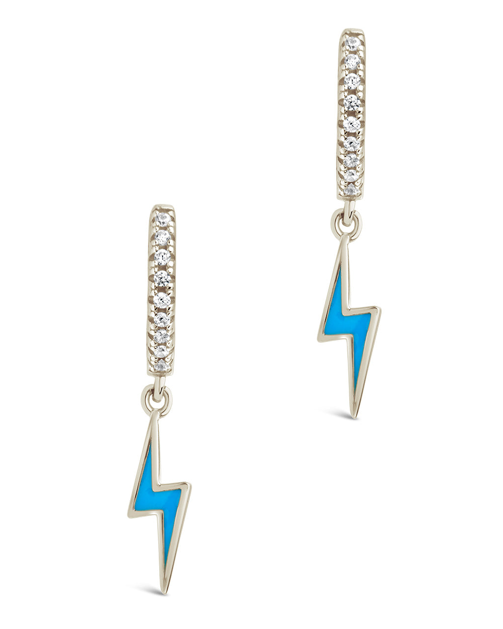 Blue lightning hot sale bolt earrings