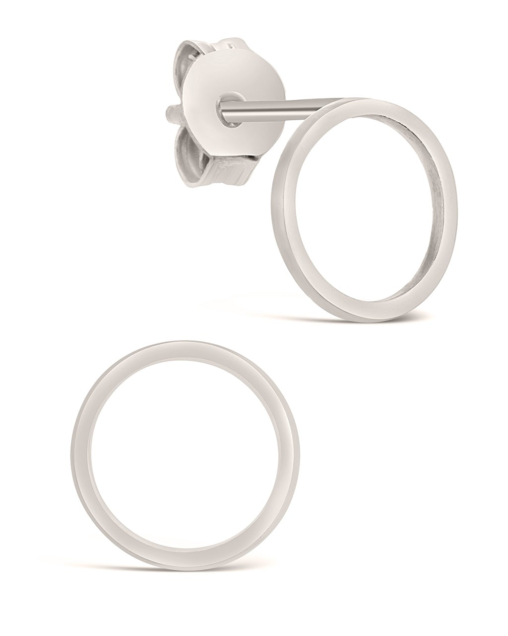 Sterling Silver Simple Circle Studs Earring Sterling Forever Silver 