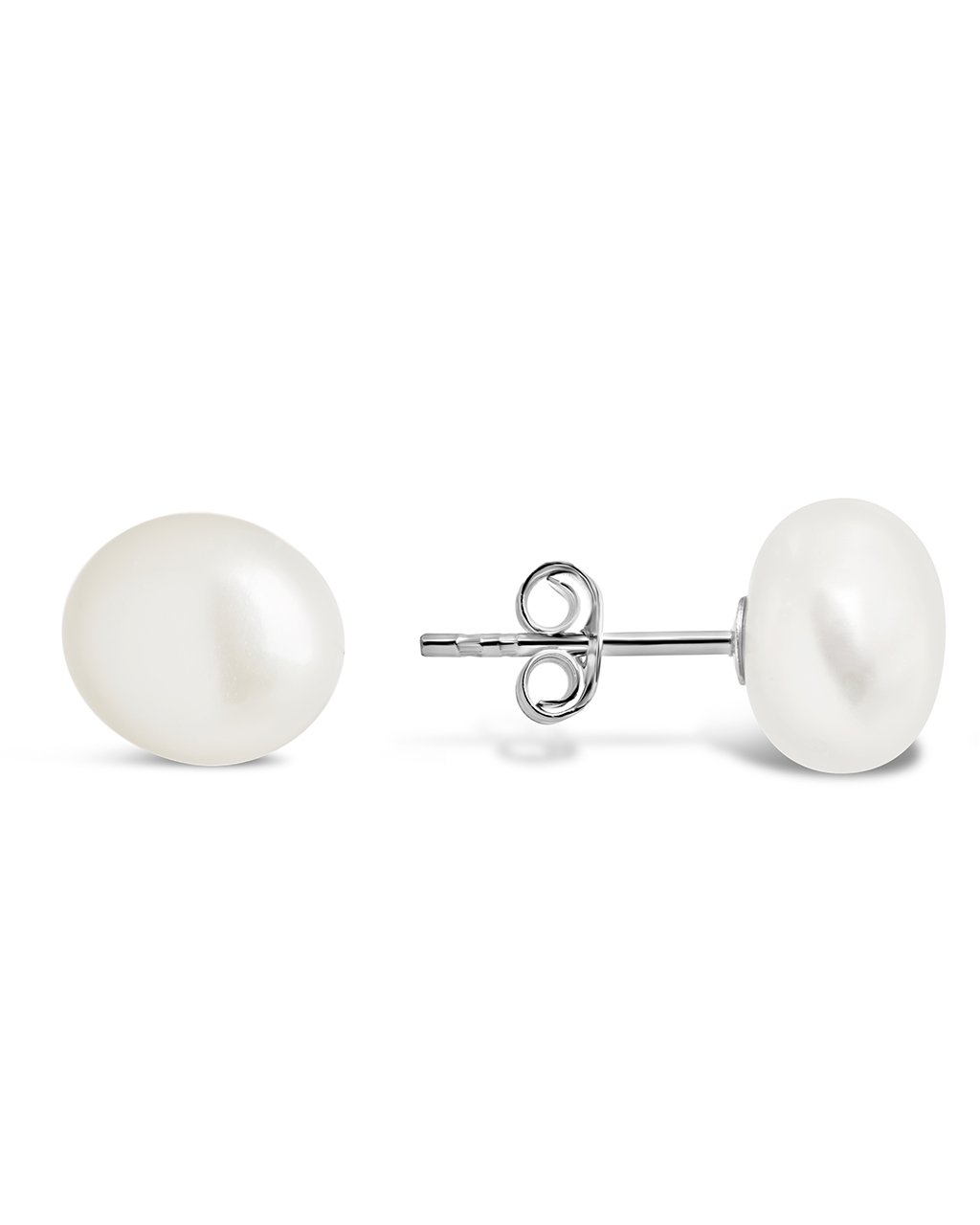 Sterling silver deals pearl stud earrings