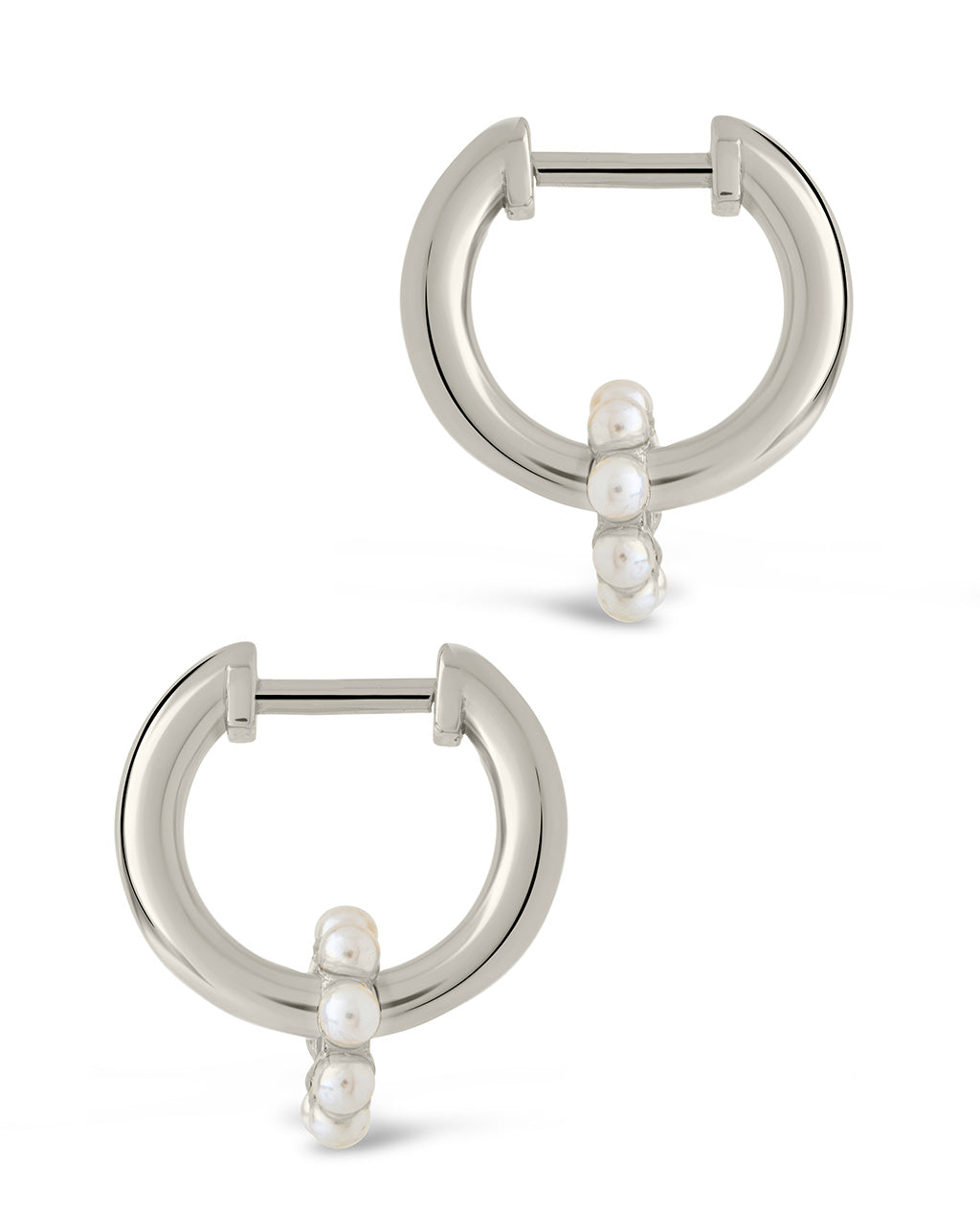 Sterling Silver Alana Pearl Hoops