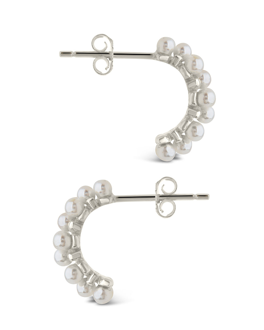 Sterling Silver Mae Pearl Hoops