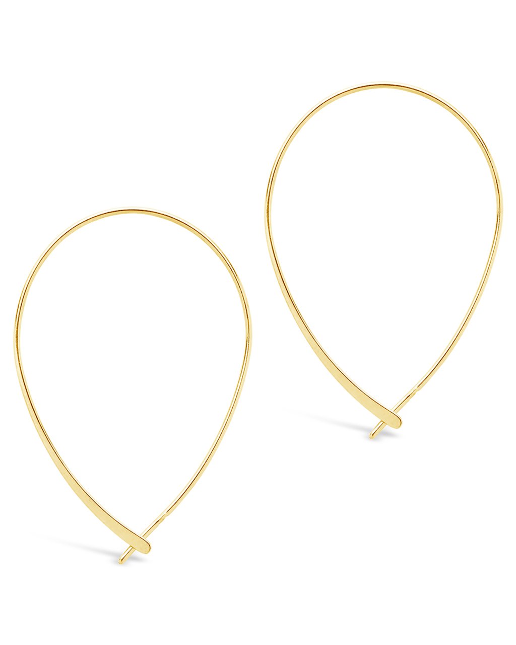 18K GOLD & DIAMOND BEADS HOOP THREADER EARRINGS – Yossi Harari