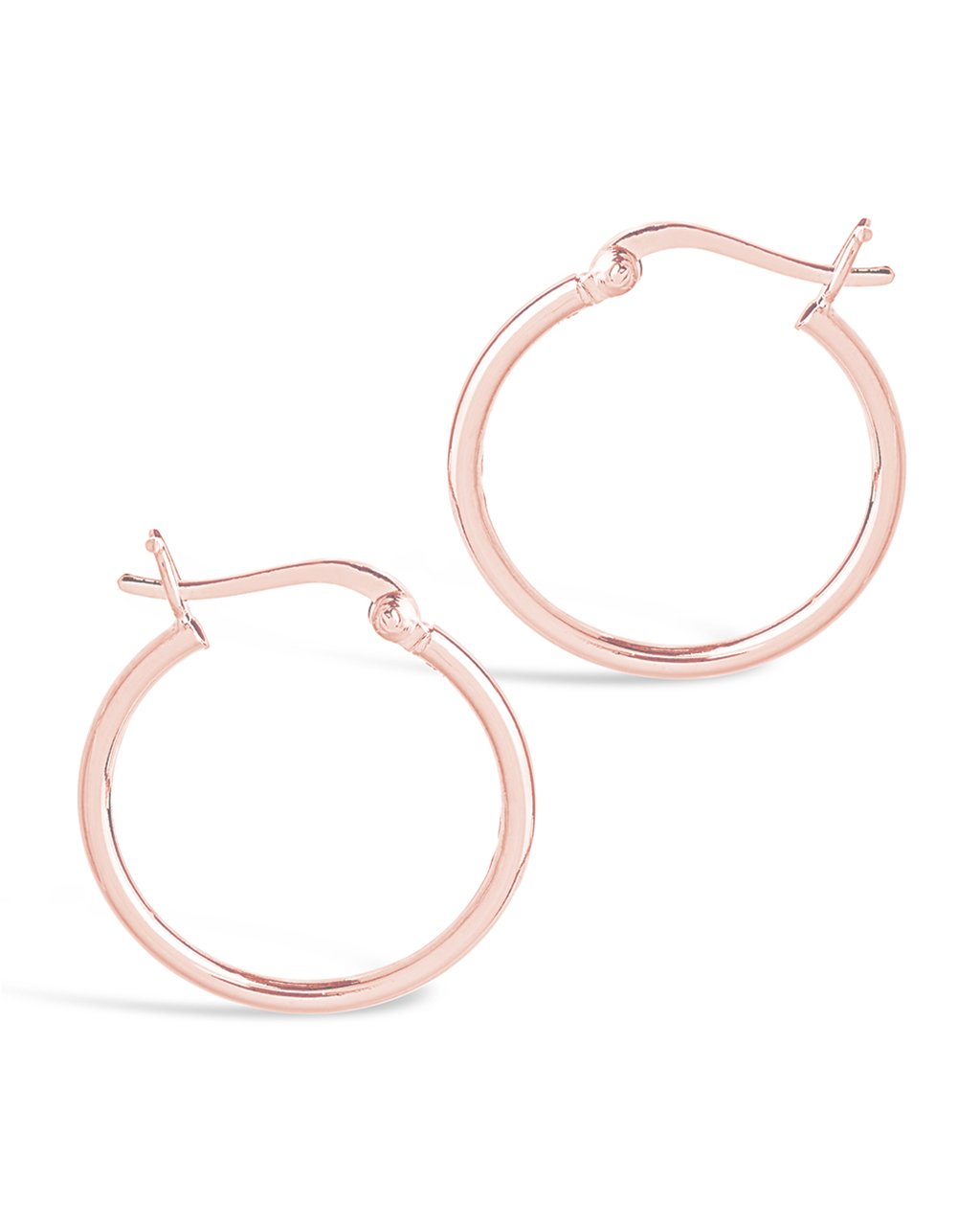 Sterling Forever Thick Hollow Hoops Earrings Earring Silver : One Size